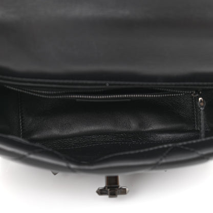 Valentino Garavani Nappa Monochrome Medium Roman Stud Shoulder Bag Black 5 of 9