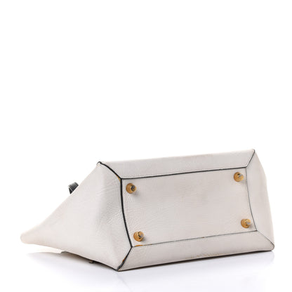 Celine Grained Calfskin Micro Belt Bag White Black 3 of 4