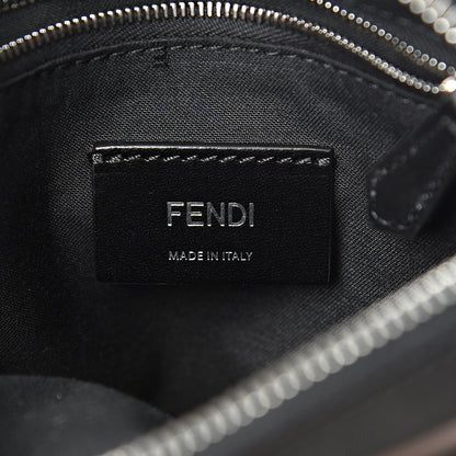 Fendi Nylon Fabric Jacquard Chamois FF 1974 Medium Crossbody Messenger Black Nuvola 7 of 11
