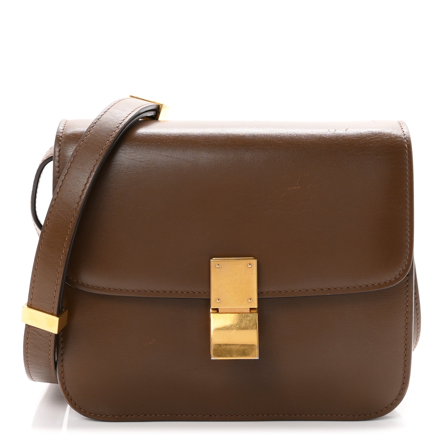 Celine Box Calfskin Teen Classic Box Flap Bag Camel 1 of 10
