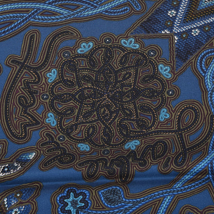 Hermes Silk L'Arbre Du Vent Scarf 90 Ardoise Creme Kaki Clair 4 of 7