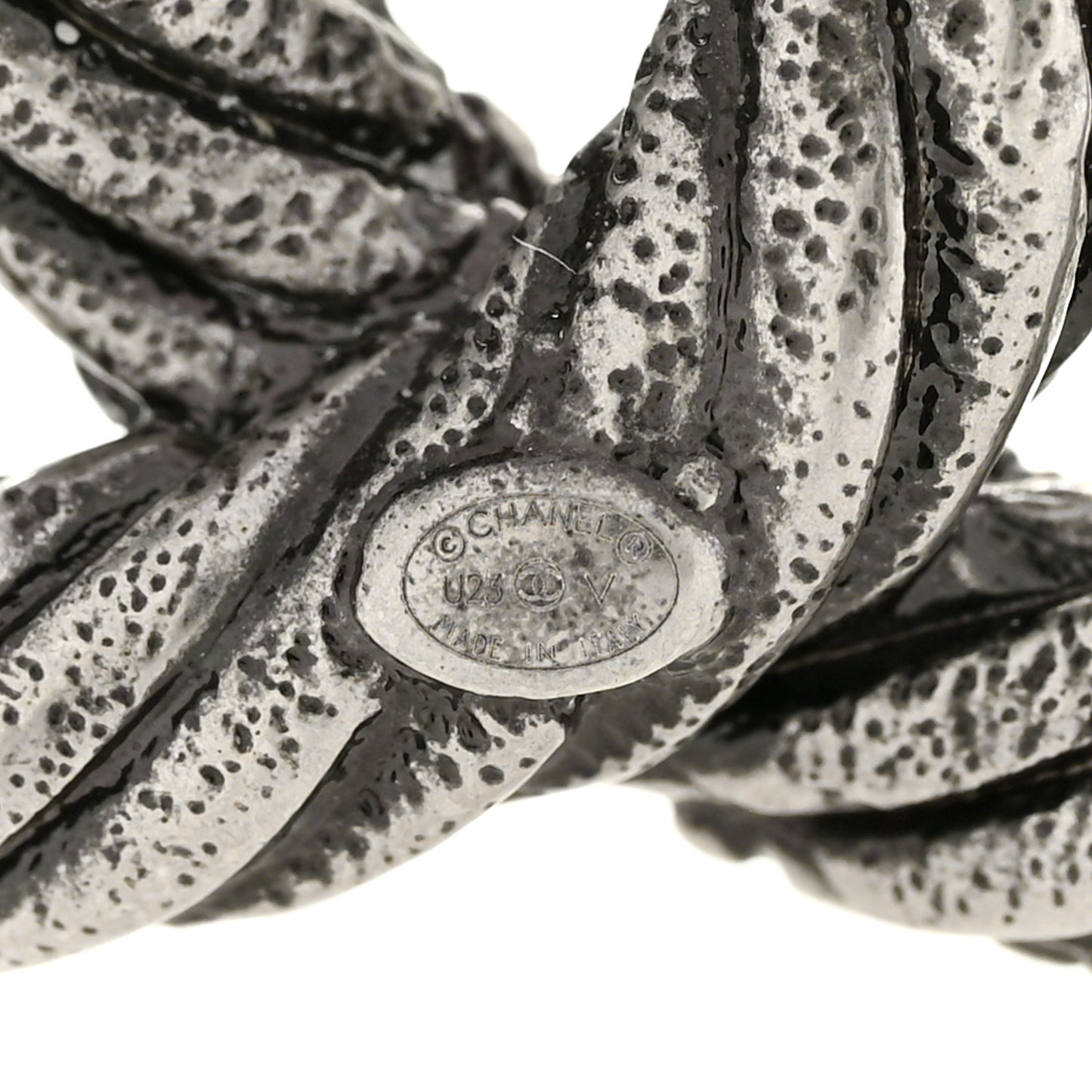 Ruthenium Twisted CC Brooch