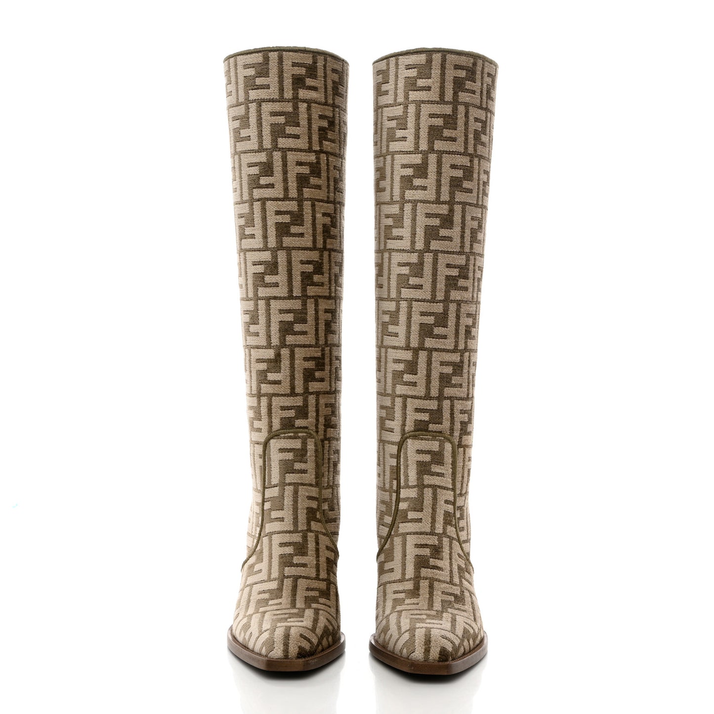 Chenille Jacquard FF 110mm Knee Boots 37 Tortora Nuvola