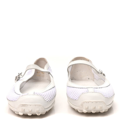 Hermes Crochet Knit Calfskin Kichu Ballet Flats 39 White 3 of 9