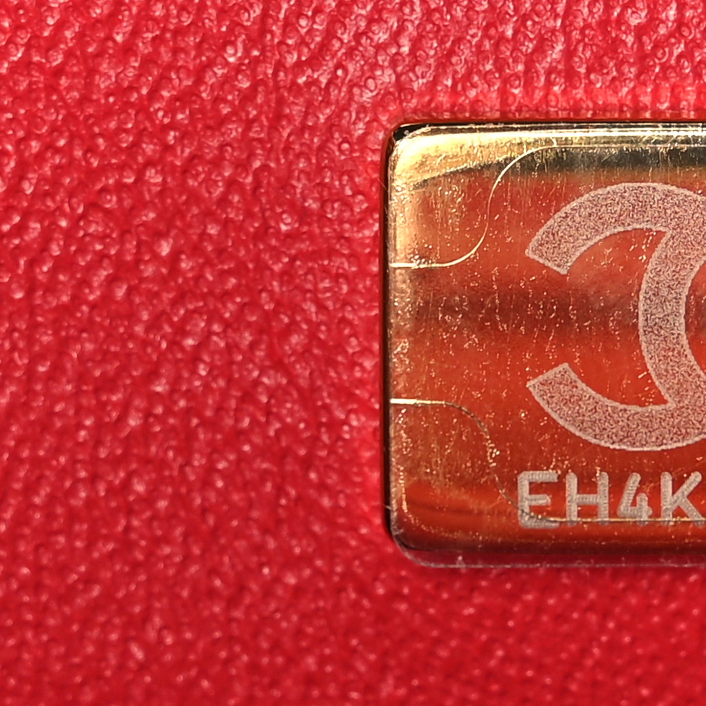 Lambskin Quilted Mini Top Handle Rectangular Flap Red