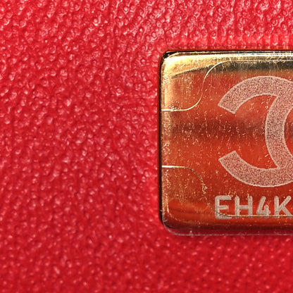 Chanel Lambskin Quilted Mini Top Handle Rectangular Flap Red 7 of 10