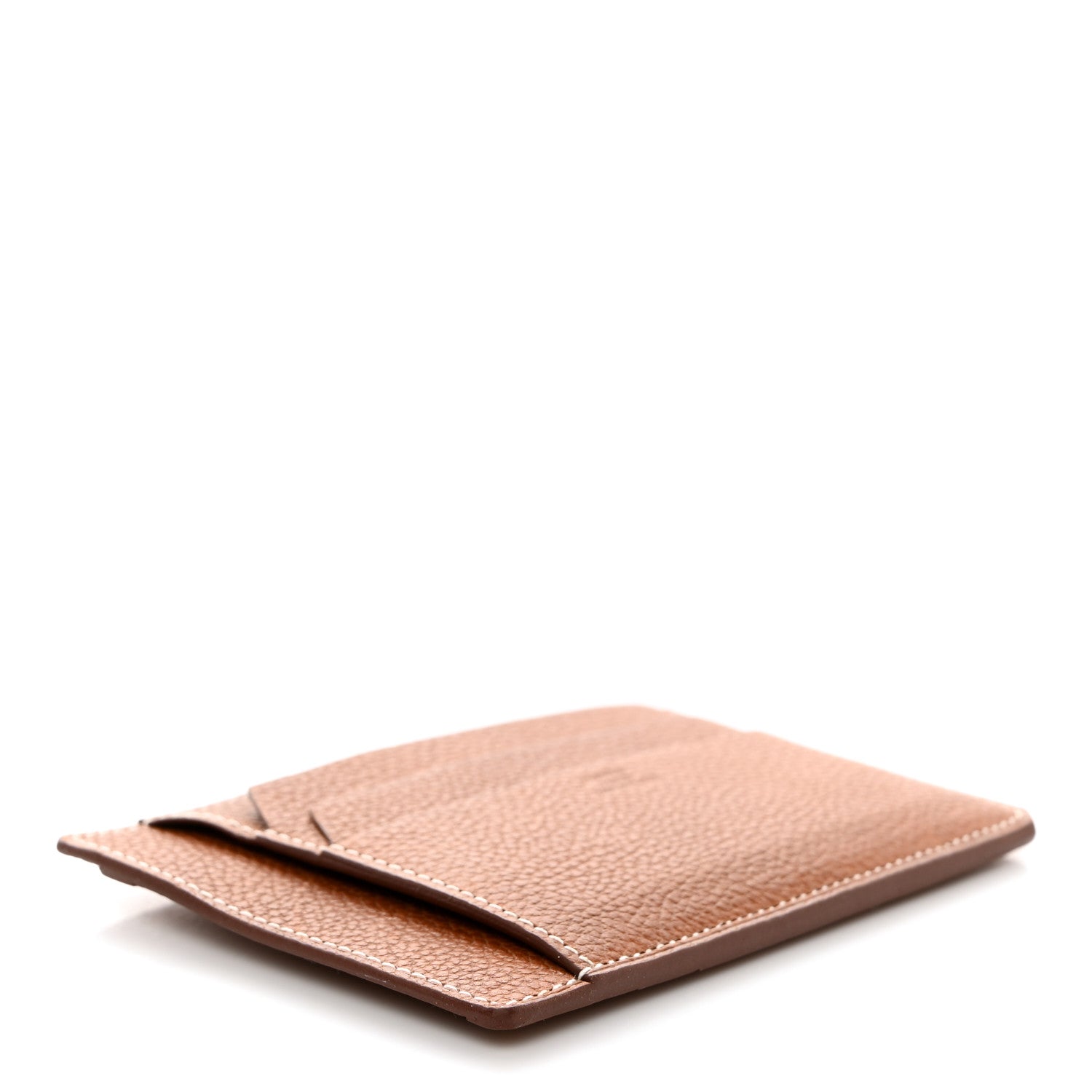 Hermes Barenia Faubourg City 3CC Card Holder Fauve 4 of 8