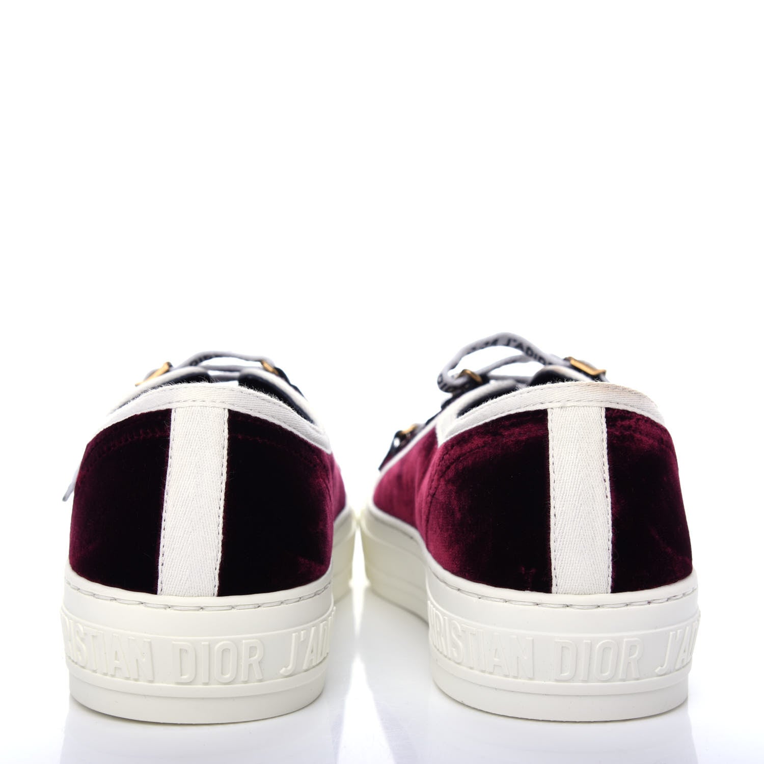 Christian Dior Velvet Walk'N'Dior Low Top Sneakers 38 Deep Amaranth 7 of 10