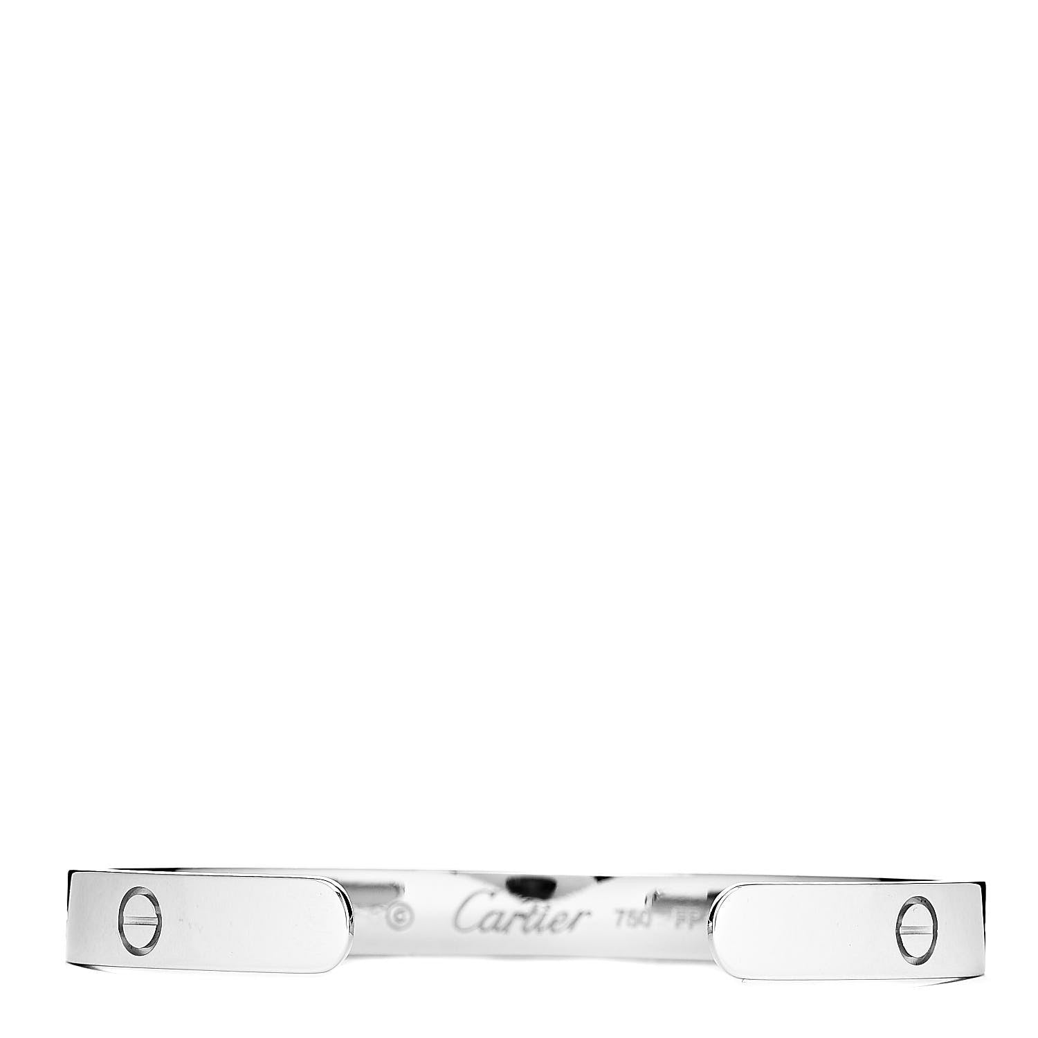 Cartier 18K White Gold LOVE Cuff Bracelet 17 3 of 4
