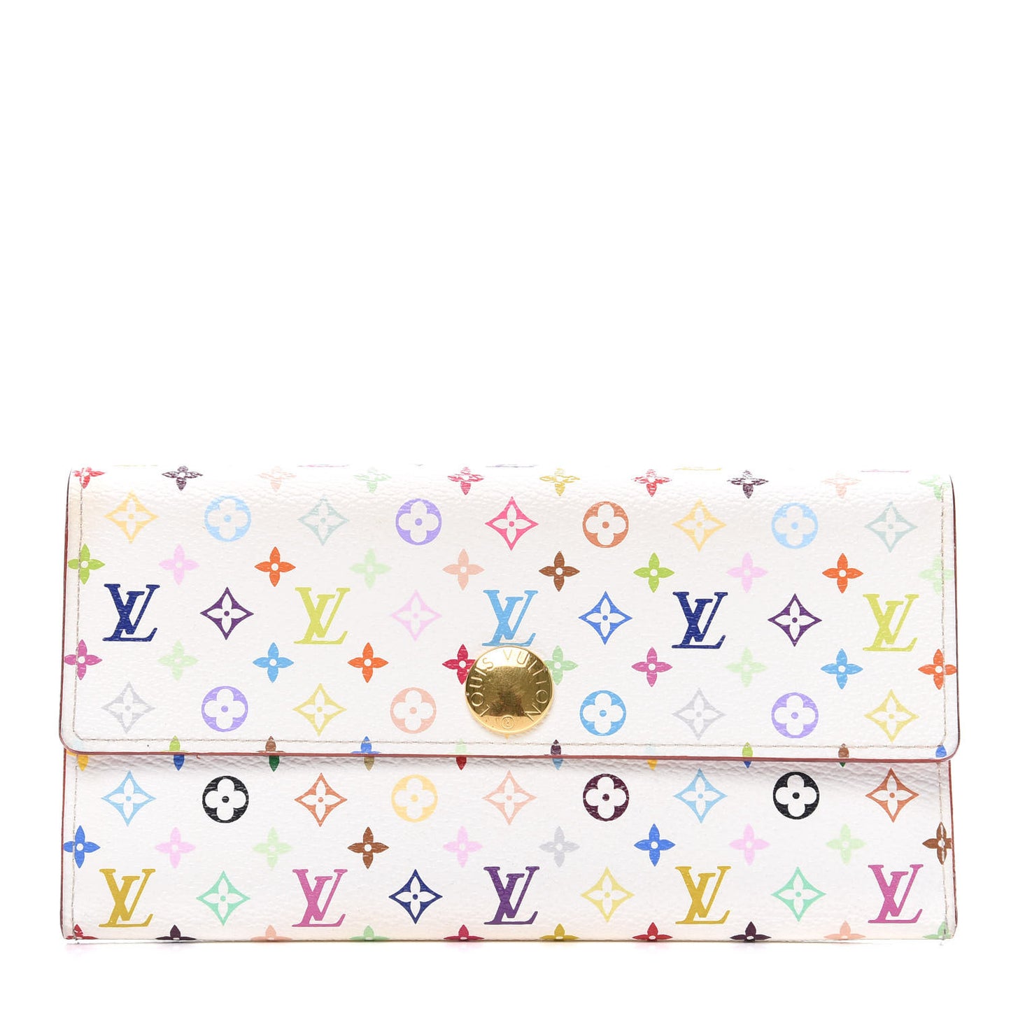 Monogram Multicolor Sarah Wallet White Litchi