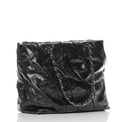 Chanel Glazed Calfskin Large Twisted Tote Black 3 of 10