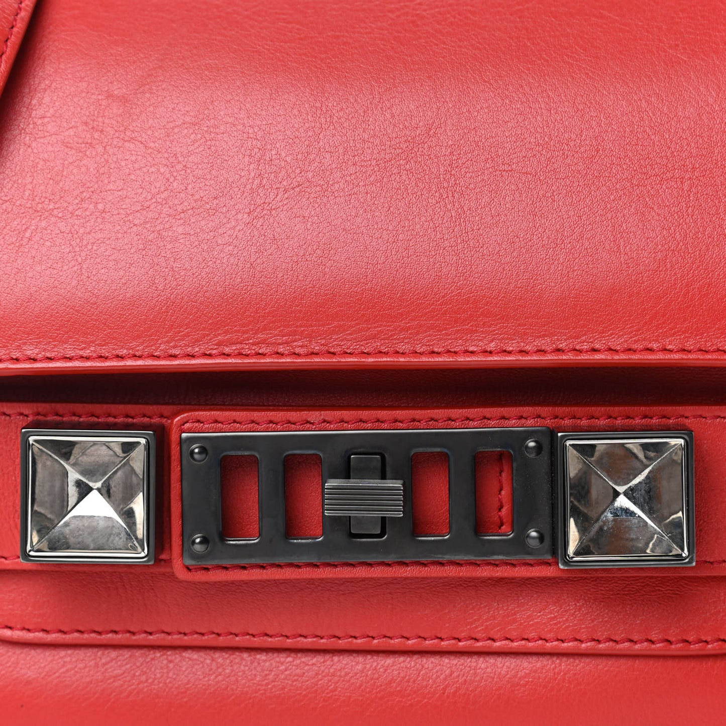 Calfskin Mini PS11 Classic Shoulder Bag Red