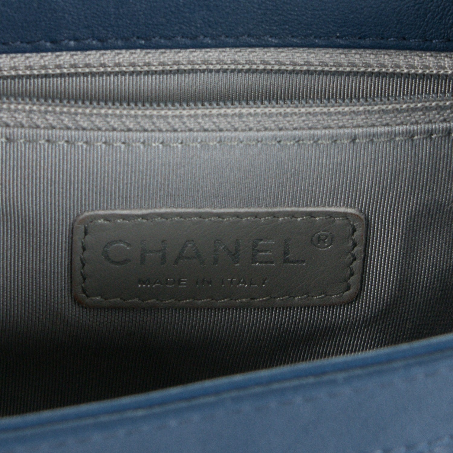 Chanel Washed Lambskin Quilted Mini Chain Around Flap Navy Blue 6 of 7