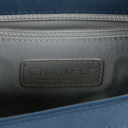 Chanel Washed Lambskin Quilted Mini Chain Around Flap Navy Blue 6 of 7