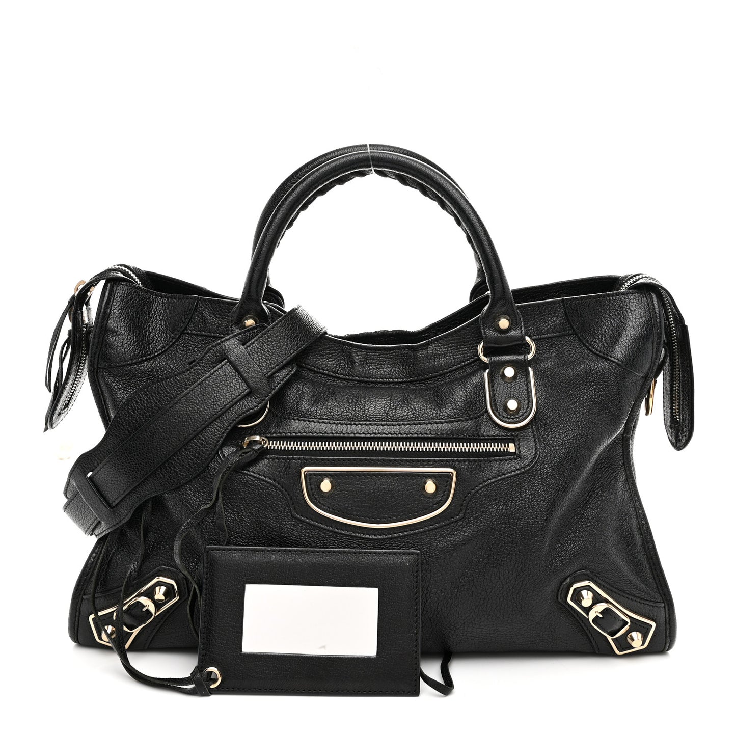 Chevre Gold Metallic Edge Hardware City Black