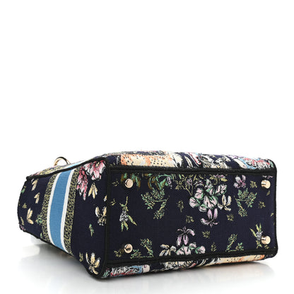 Christian Dior Canvas D-Constellation Embroidered Medium Lady D-Lite Bleu Multicolor 4 of 9