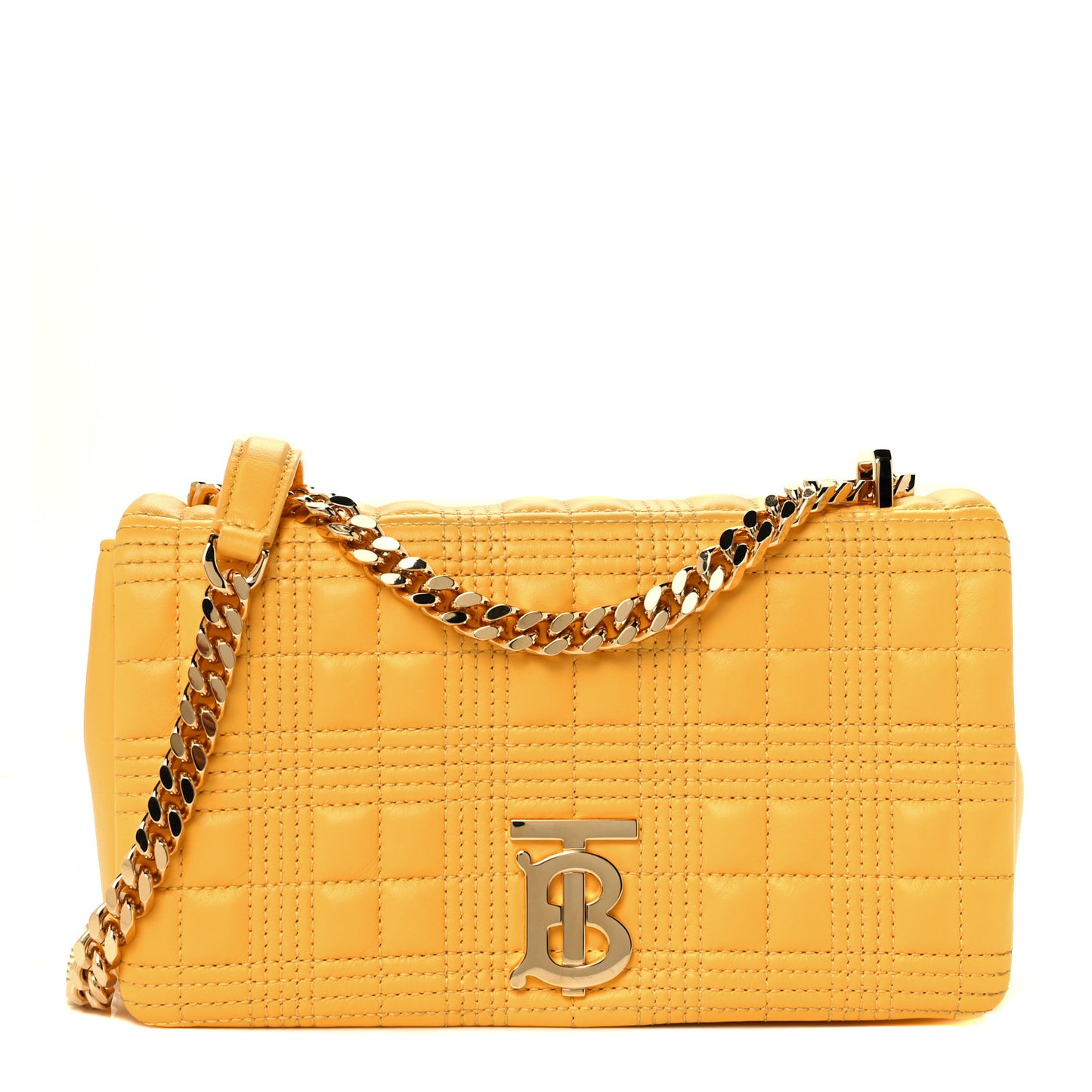 Lambskin Quilted Small Lola Bag Deep Saffron