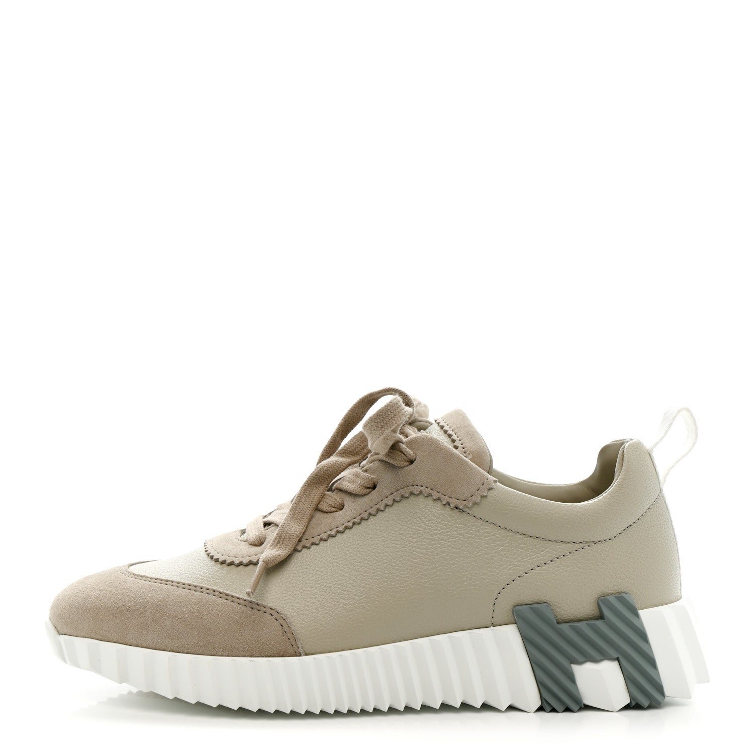 Hermes Sport Goatskin Suede Goatskin Womens Bouncing Sneakers 36.5 Beige Esquisse 1 of 9