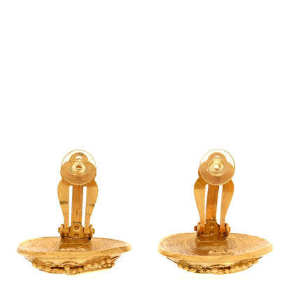 Chanel Round CC Clip On Earrings Gold 3 of 4