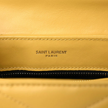 Saint Laurent Calfskin Y Quilted Monogram Toy Loulou Crossbody Bag Sunflower 6 of 10