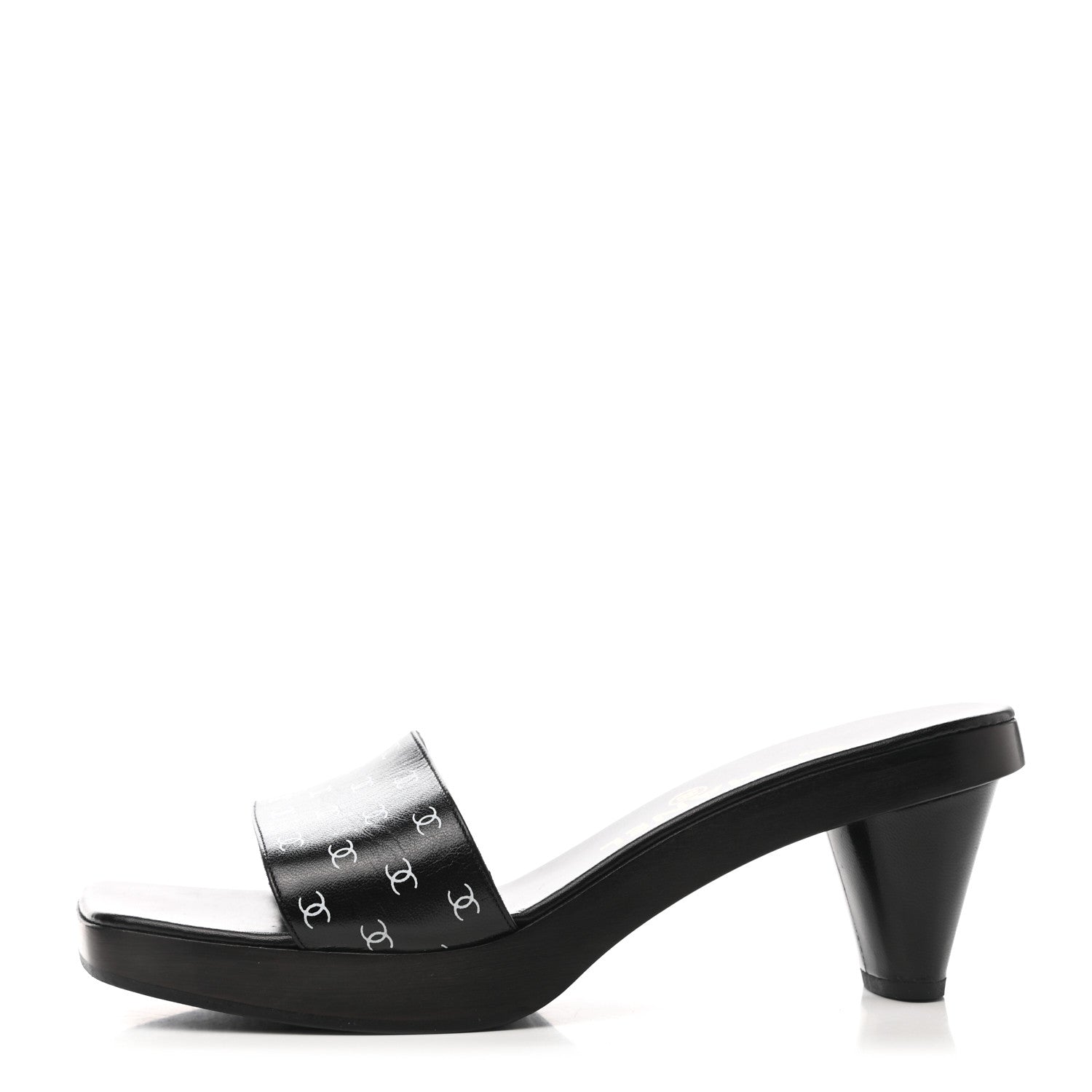 Chanel Lambskin Mules 38 Black 1 of 8