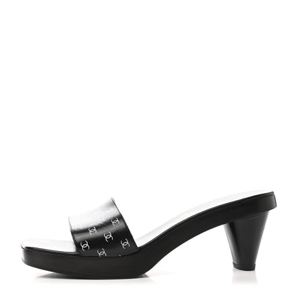 Chanel Lambskin Mules 38 Black 1 of 8
