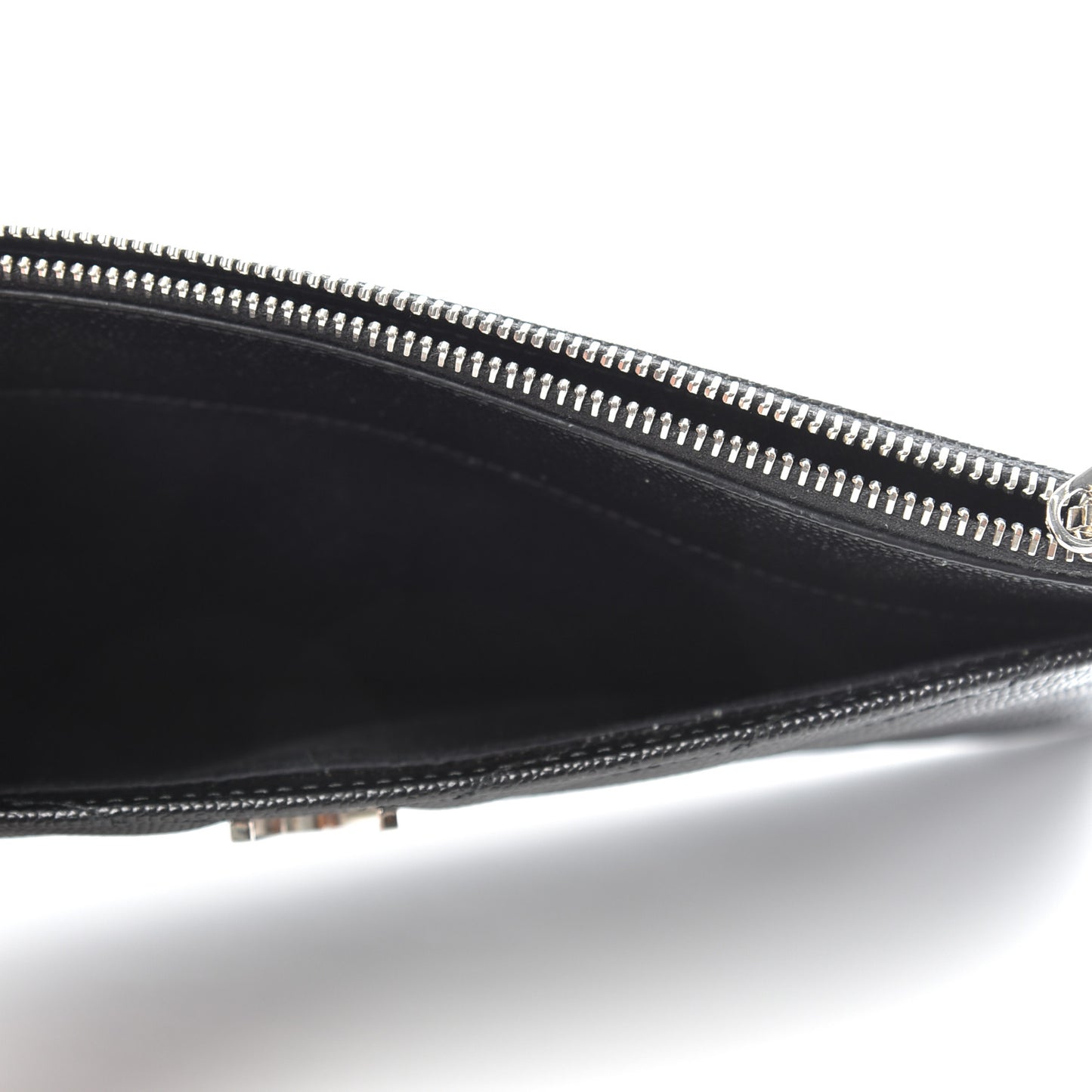 Grain De Poudre Chevron Monogram Large Bill Pouch Black