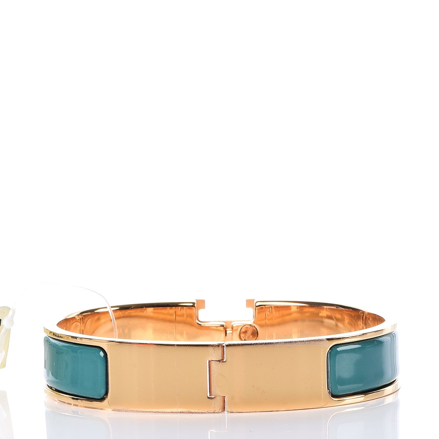 Hermes Enamel Narrow Clic Clac H Bracelet PM Emeraude 3 of 6