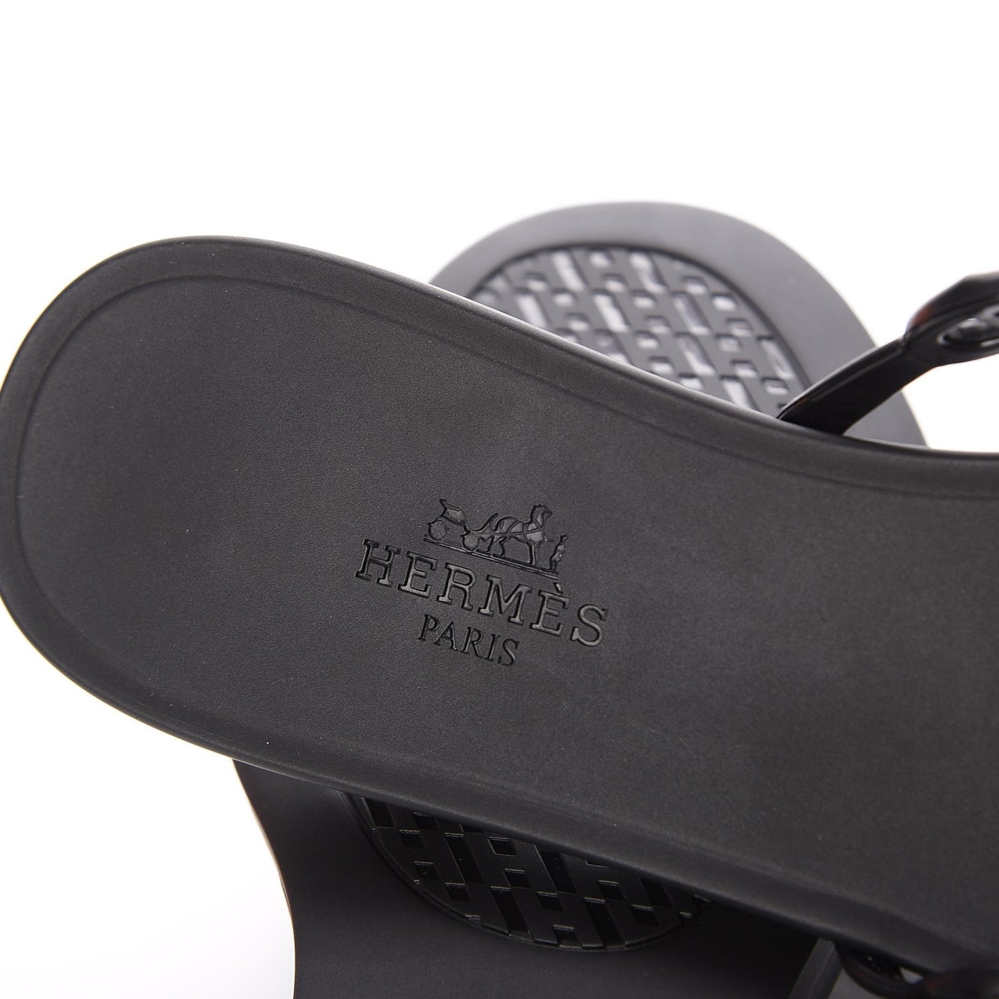 Rubber Chaine d'Ancre Rivage Sandals 38 Black