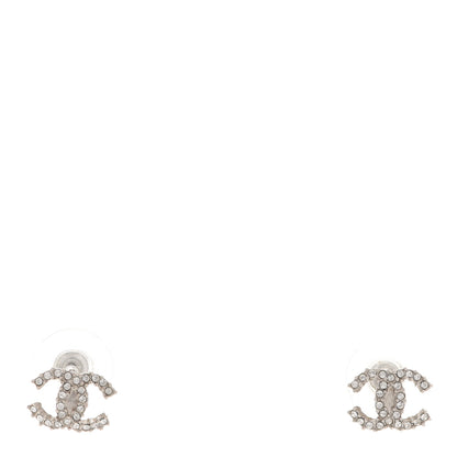 Chanel Crystal CC Earrings Silver 1 of 4