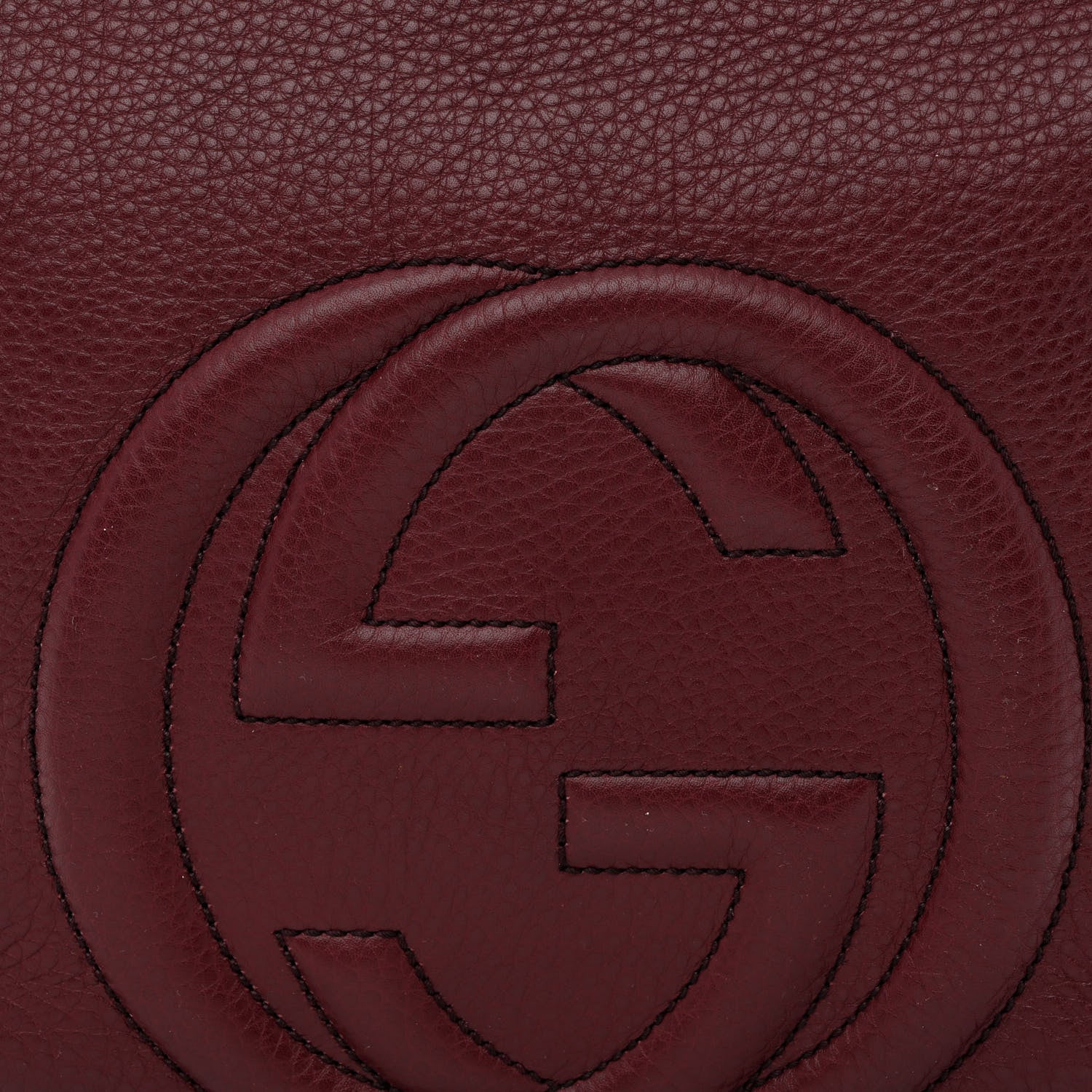 Gucci Pebbled Calfskin Medium Soho Hobo Scarlatto 8 of 11