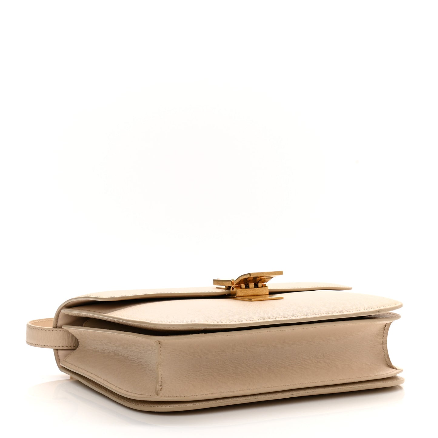 Liege Calfskin Medium Classic Box Flap Bag Powder