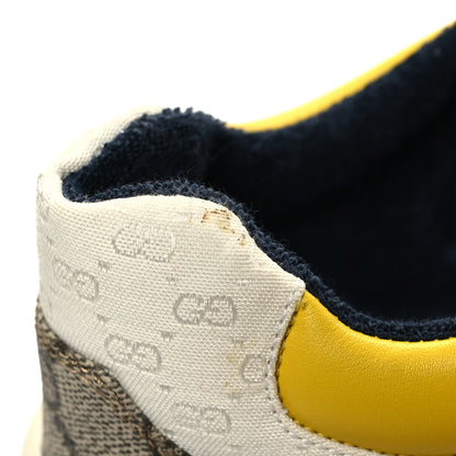 Gucci GG Supreme Monogram Mix Monogram Mens Rhyton Sneakers 9 London Blue Beige Sun Yellow 8 of 8
