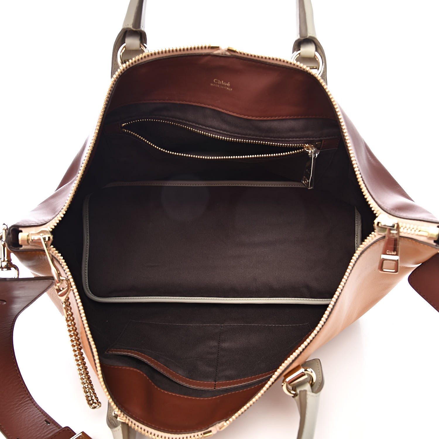 Chloe Smooth Calfskin Large Baylee Tote Yummy Cookie 5 of 11