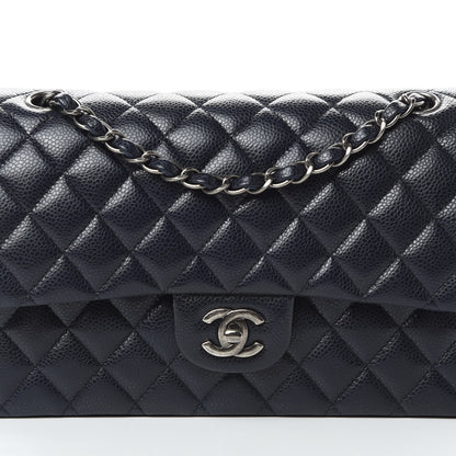 Chanel Caviar Quilted Medium Double Flap Navy 9 of 15