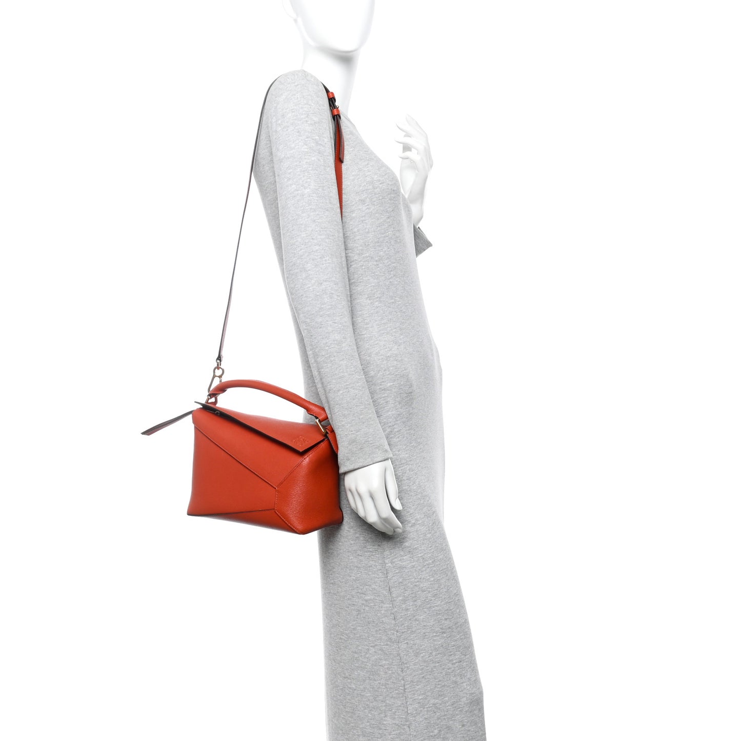 Goatskin Small Puzzle Bag Orange