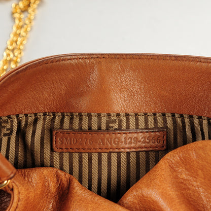 Fendi Vitello Flamingo Fendista Pouchette Crossbody Orzo 7 of 7