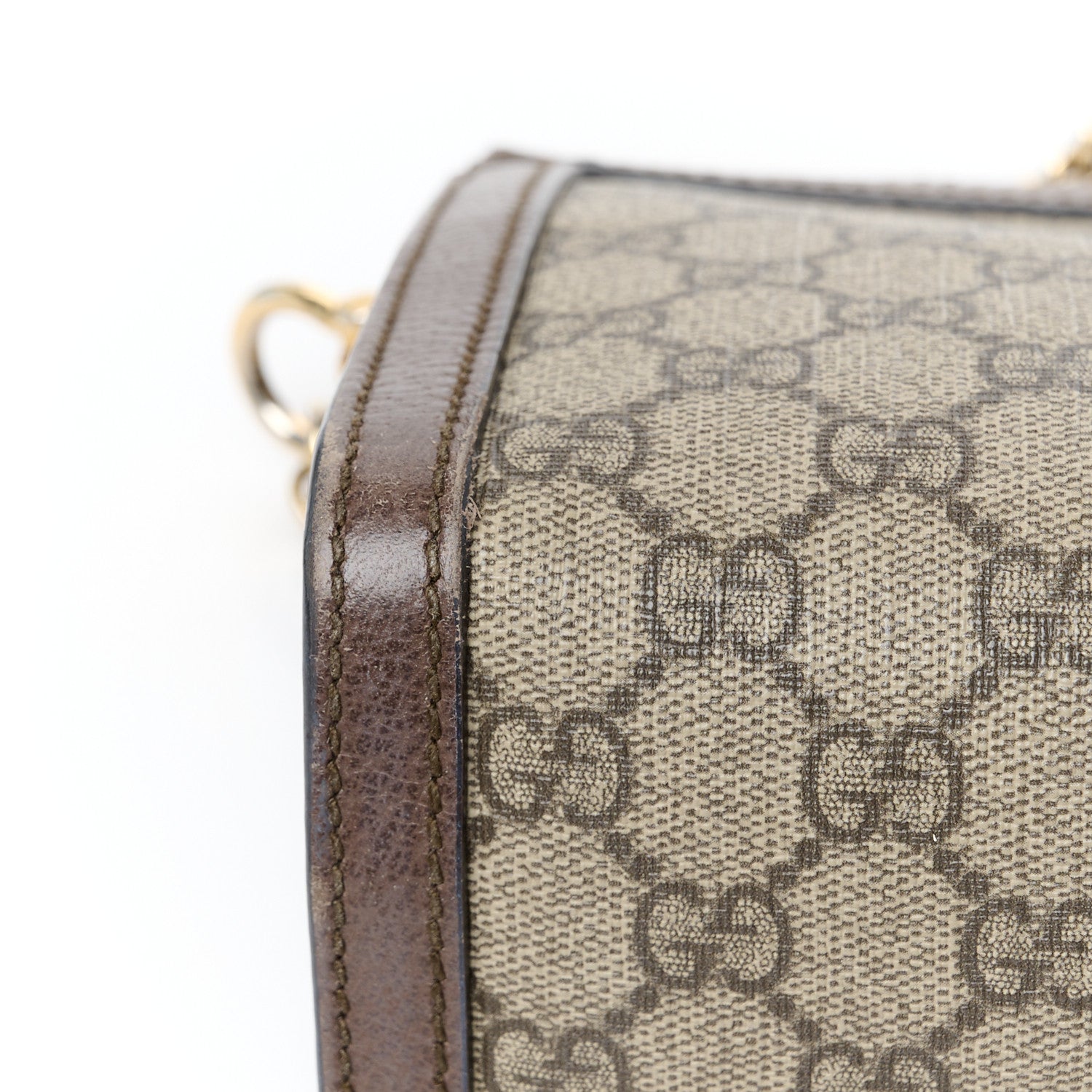 Gucci GG Supreme Monogram Web Small Ophidia Chain Shoulder Bag Brown 12 of 12