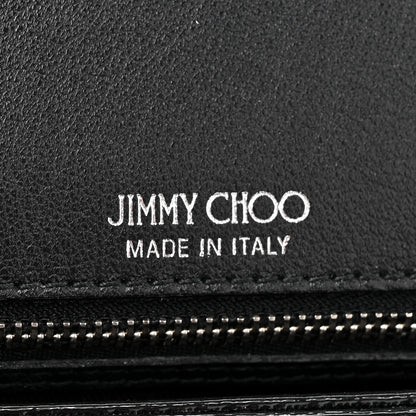 Jimmy Choo Calfskin Crystal Small Cheri Top Handle Bag Black 6 of 13