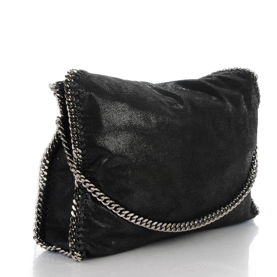 Stella McCartney Shaggy Deer Falabella Fold Over Tote Black 3 of 7