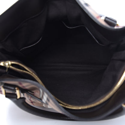 Burberry Haymarket Check Medium Golderton Tote Chocolate 5 of 11