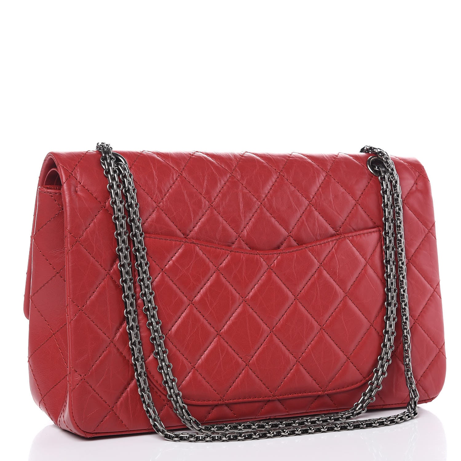 Chanel Aged Calfskin Quilted 2.55 Reissue 227 Flap Red 3 of 11