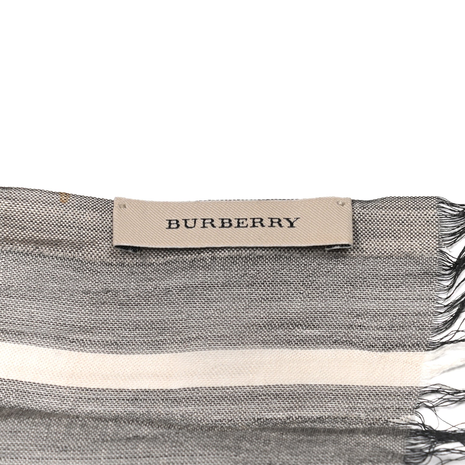 Burberry Linen Classic Check Check Lightweight Scarf Grey 3 of 6