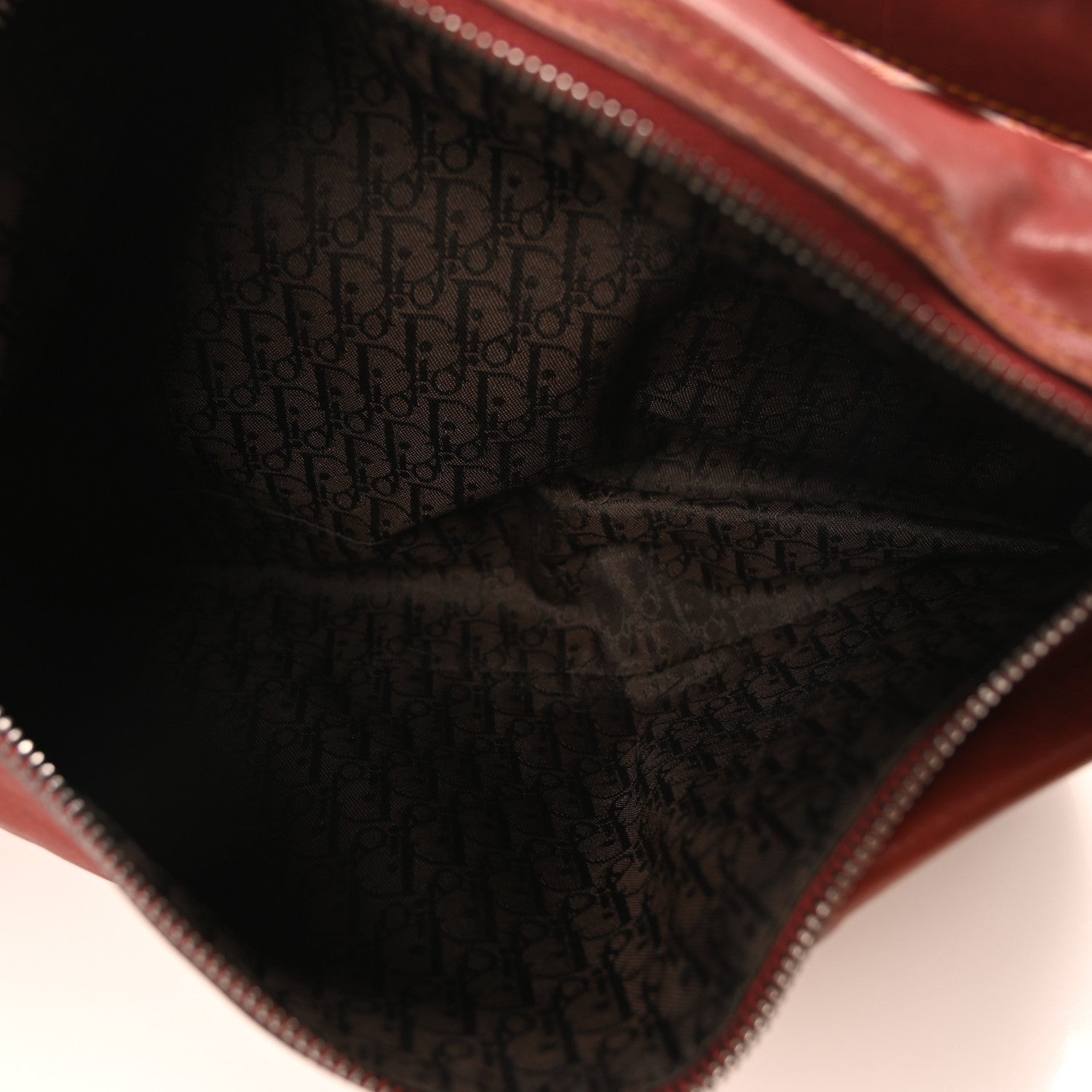 Christian Dior Calfskin Medium Gaucho Double Saddle Bag Red 5 of 10