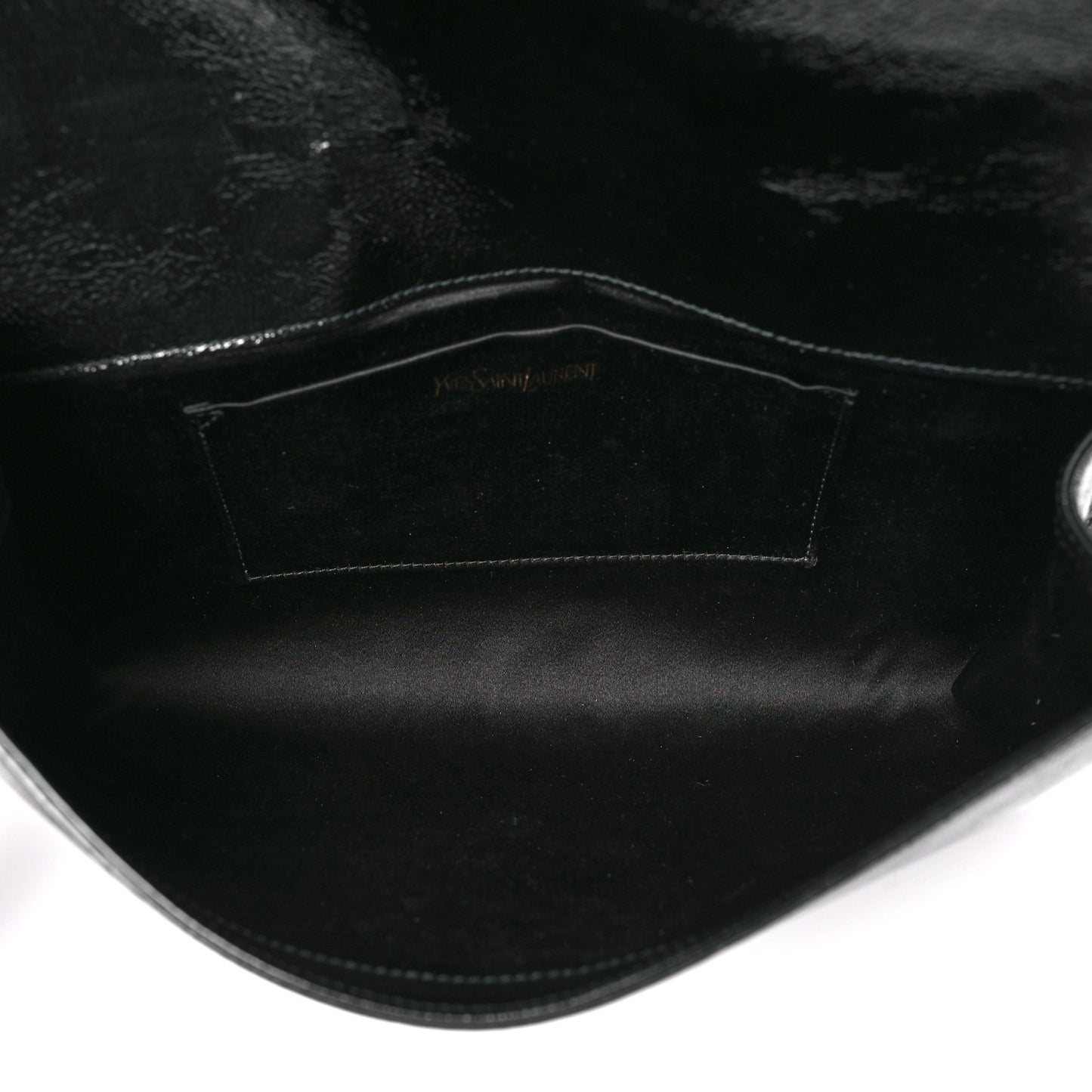 Textured Patent Monogram Large Belle De Jour Clutch Black