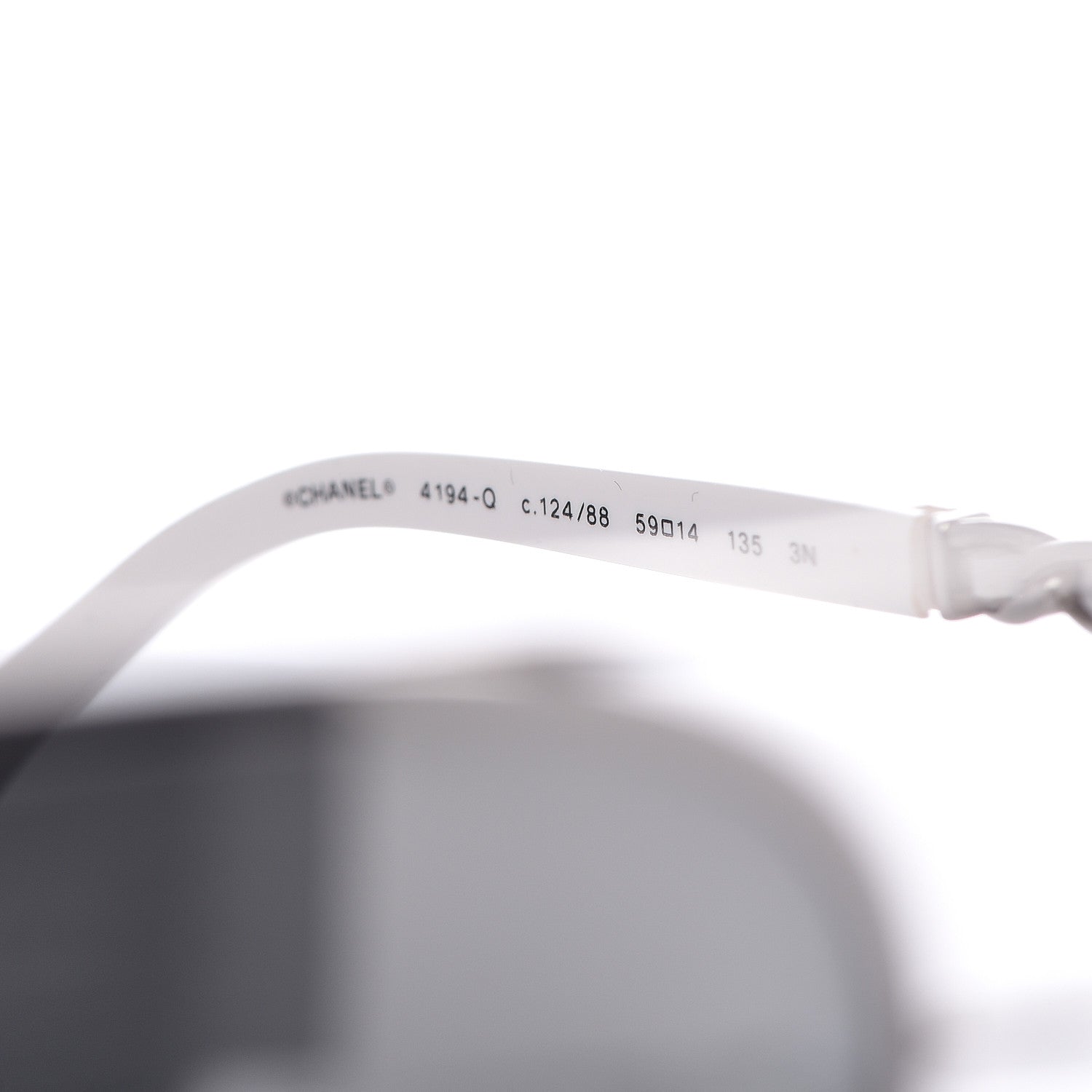 Chanel Lambskin Aviator Chain Sunglasses 4194-Q White 6 of 8