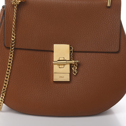 Chloe Grained Lambskin Drew Shoulder Bag Caramel 9 of 12