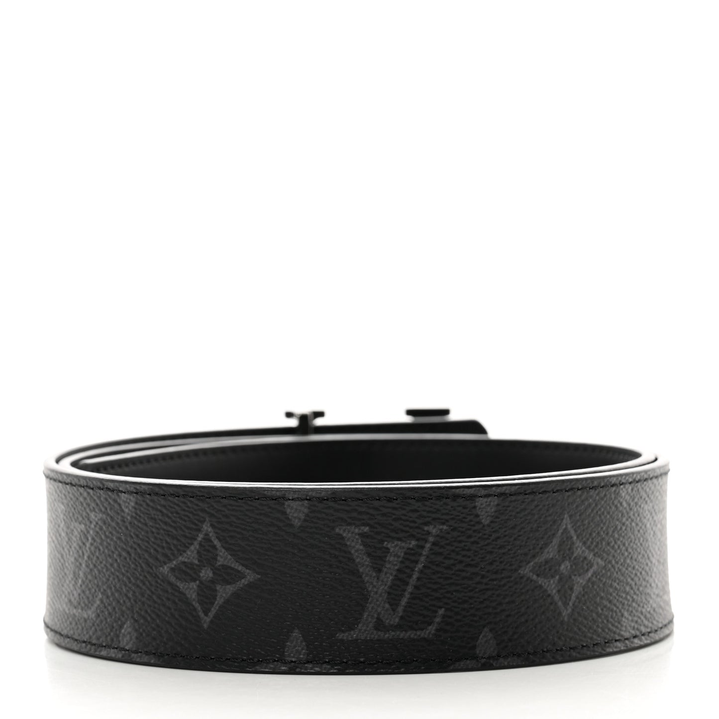 Monogram Eclipse Taigarama 40mm LV Initiales Reversible Belt 85 34 Black