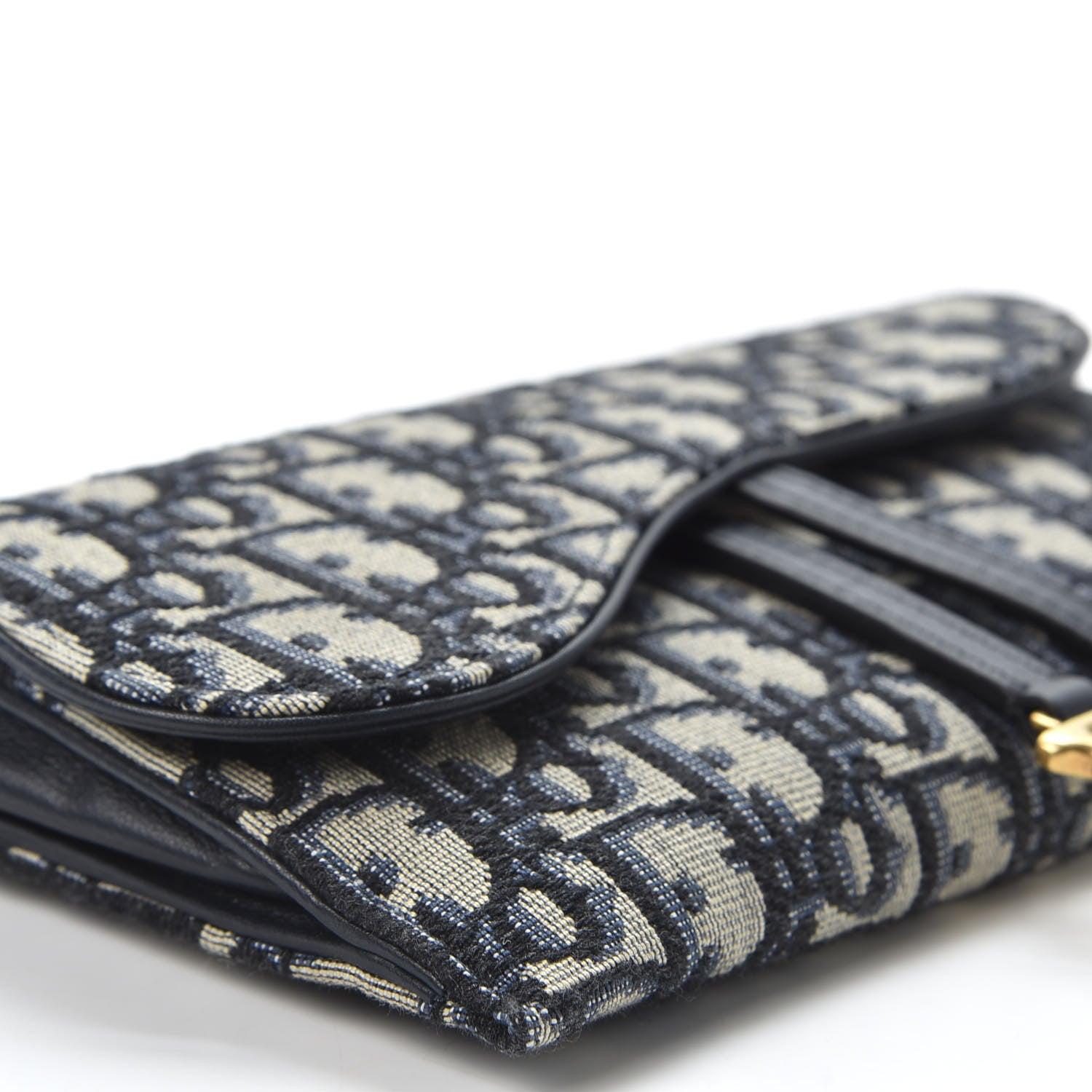 Christian Dior Oblique Saddle Chain Long Wallet Blue 5 of 11