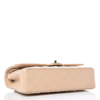 Chanel Caviar Quilted Medium Double Flap Beige Clair 4 of 9